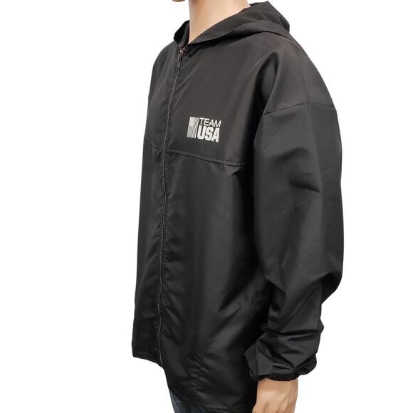 NWOT United States Olympic Team Windbreaker Jacket Hoodie 3XL Made in USA VTG - Picture 6 of 12